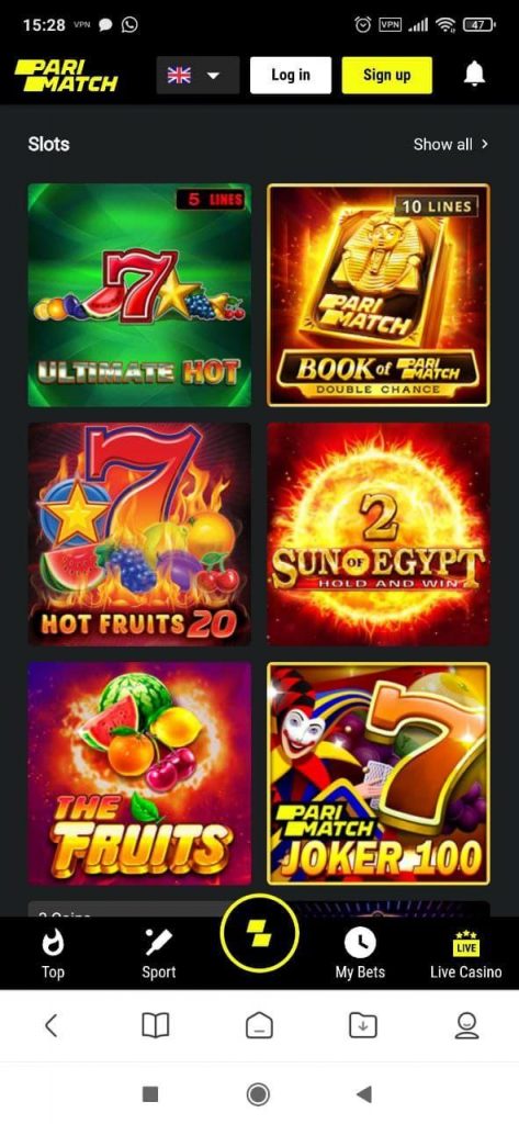 Parimatch Slots Games