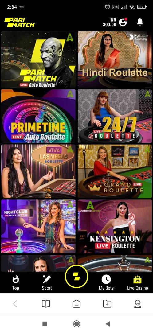 Roulette Games at Parimatch