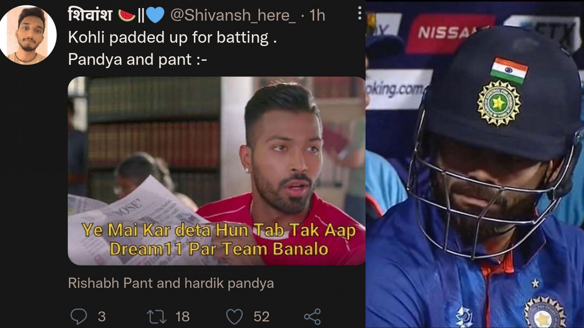 Hadrik Pandya meme