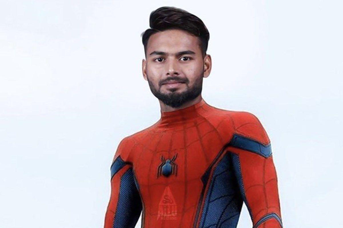 Rishabh Pant spiderman meme