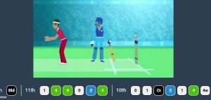 Animated virtual cricket bowler and batsman