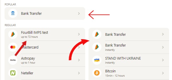 Withdrawal with Netbanking