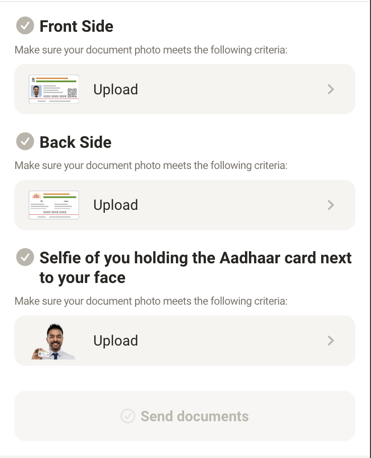 Verify your account at Parimatch