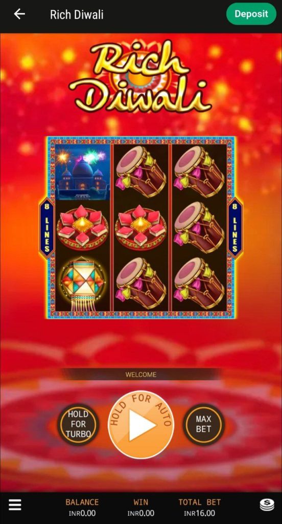 Rich Diwali slot at Parimatch