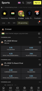 IPL betting Parimatch 